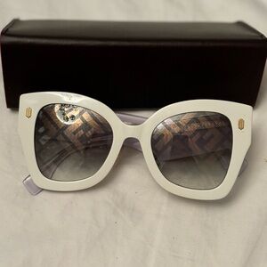 Fendi white sunglasses